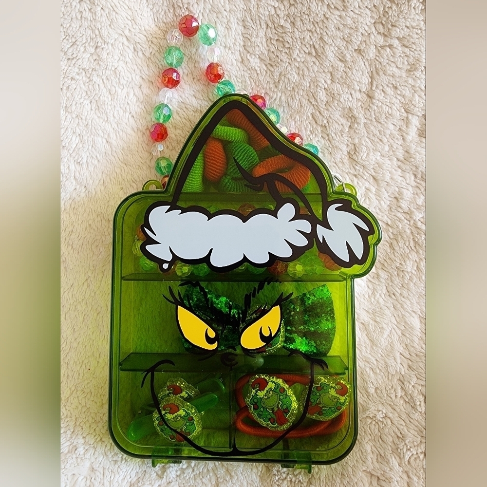 New girl's dr Seuss The Grinch Christmas hair accessories, ACCESSORY SET